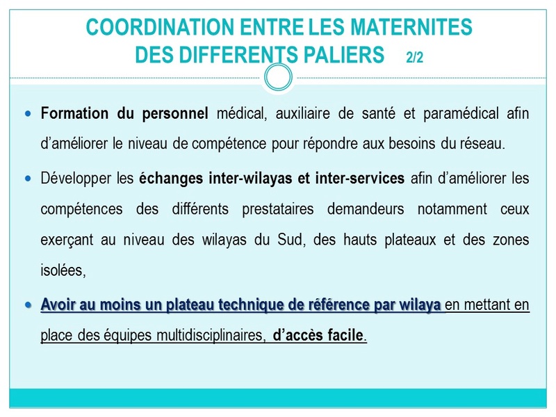 GUIDE D’ORGANISATION DES RESEAUX DE PRISE EN CHARGE DE LA FEMME GESTANTE Diapos34