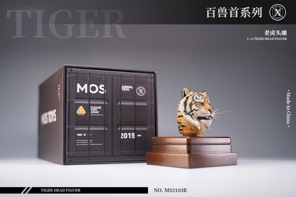 Tiger - NEW PRODUCT: Mostoys: 1/6 Beast Head Carving Series 3rd Bullet Tiger Head Carving MS2103 00163311