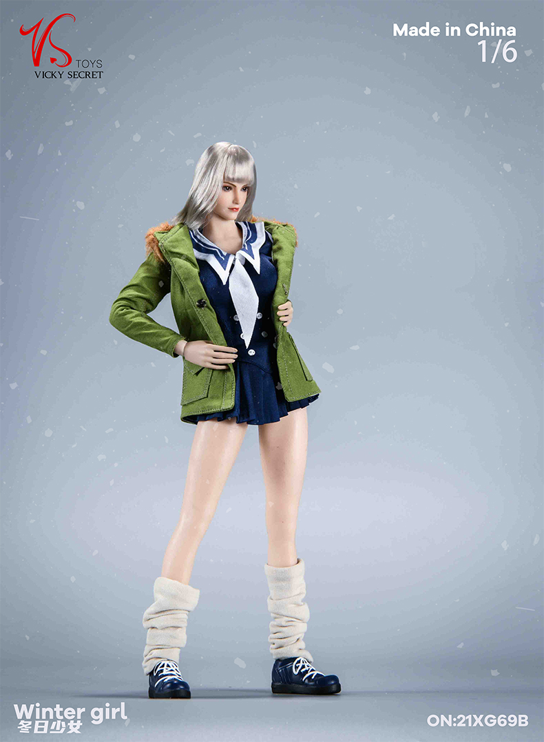NEW PRODUCT: VSToys: 1/6 Winter Girl Combination Head Sculpture + JK Clothing and Shoes 00221113