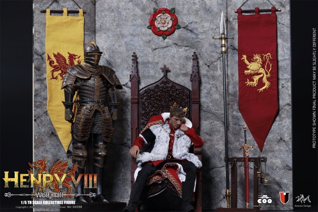 HenryVIII - NEW PRODUCT: COOMODEL: 1 / 6 alloy die-casting empire series - Henry VIII Lions version of the red dragon version of the Tudor version of the Wolf Hall scene 00374510