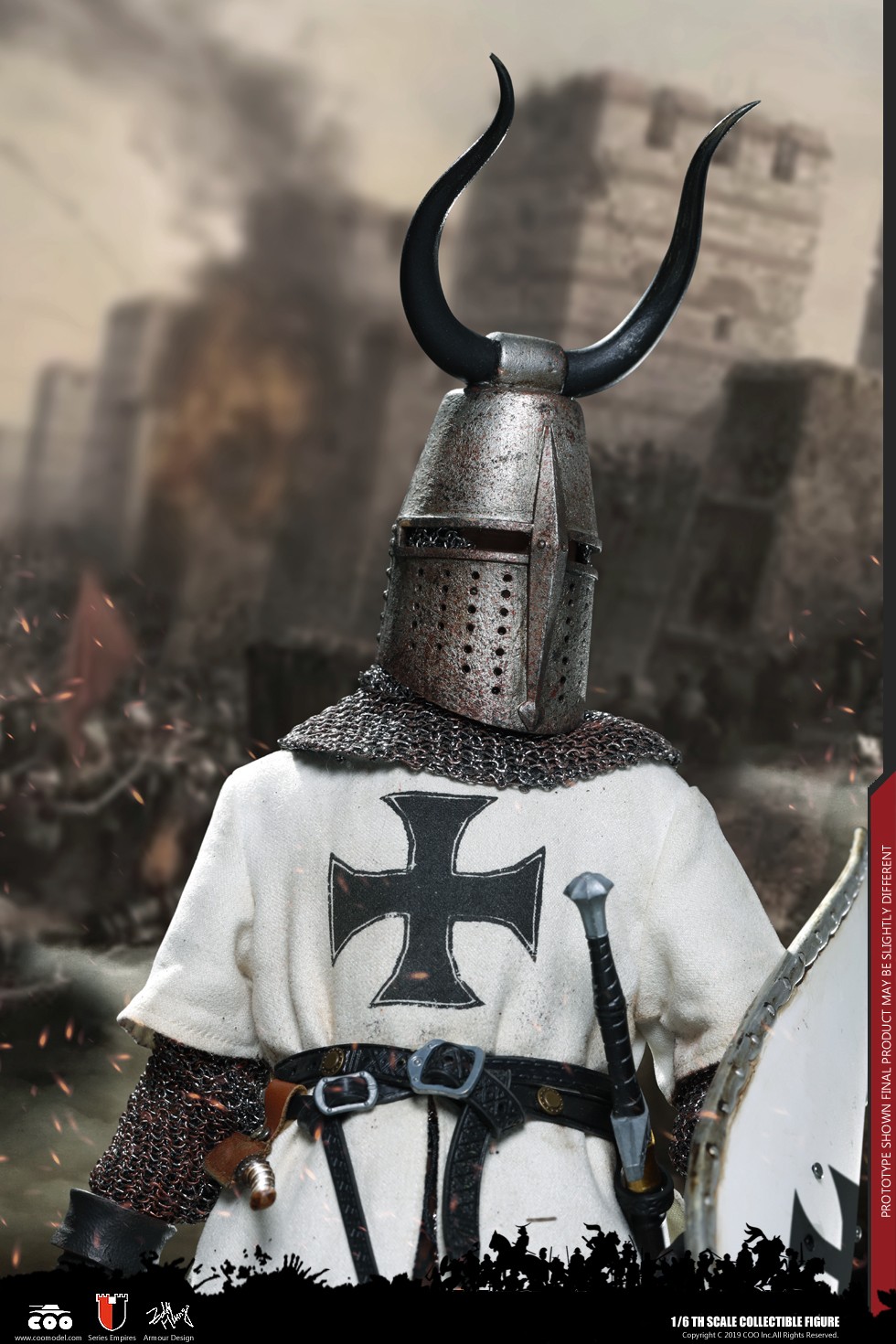 Historical - NEW PRODUCT: COOMODEL: 1/6 Empire Series (Alloy Die Casting) - Crusader Helmet (Three Helmet Set) NO.SE059 00521610