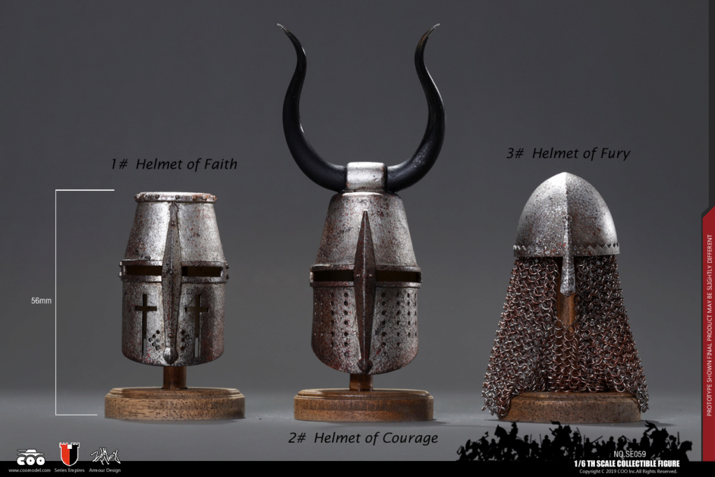 Crusades - NEW PRODUCT: COOMODEL: 1/6 Empire Series (Alloy Die Casting) - Crusader Helmet (Three Helmet Set) NO.SE059 00522510