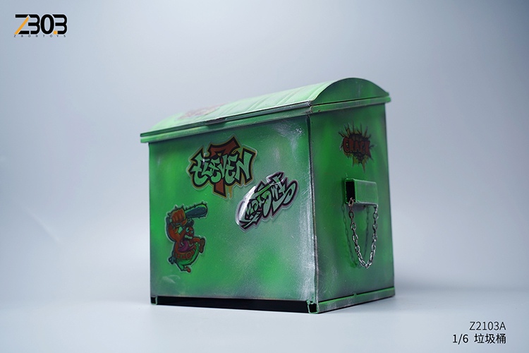 NEW PRODUCT: ZBOBTOYS: 1/6 small metal dumpster 00594112