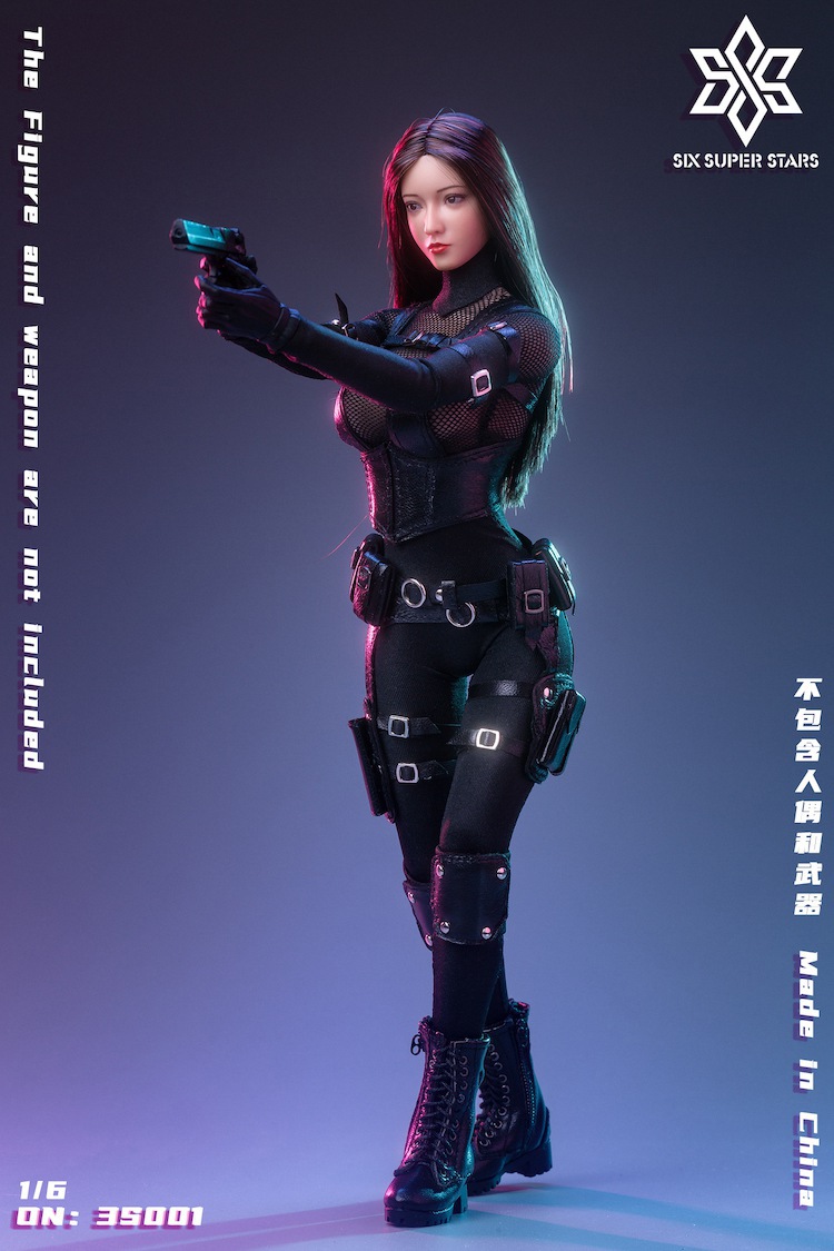 SixSuperStars - NEW PRODUCT: Six-pointed star: 1/6 female agent combat suit stealth suit  02010910