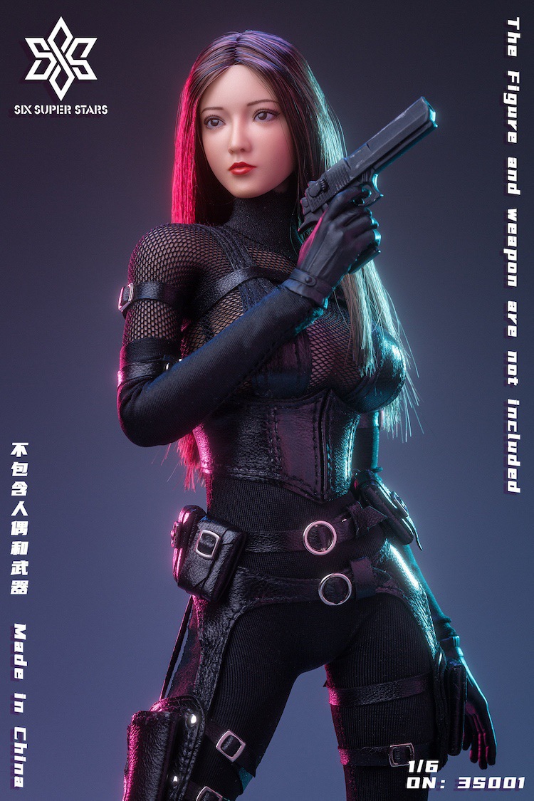 NEW PRODUCT: Six-pointed star: 1/6 female agent combat suit stealth suit  02011110