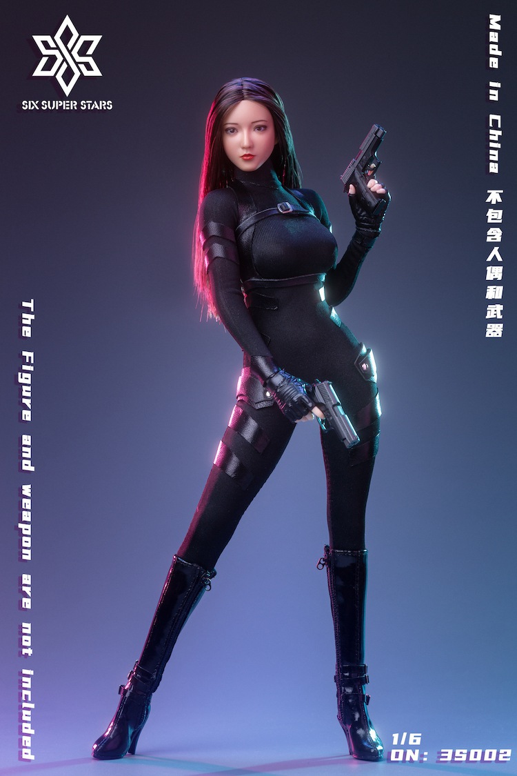 SixSuperStars - NEW PRODUCT: Six-pointed star: 1/6 female agent combat suit stealth suit  02011310