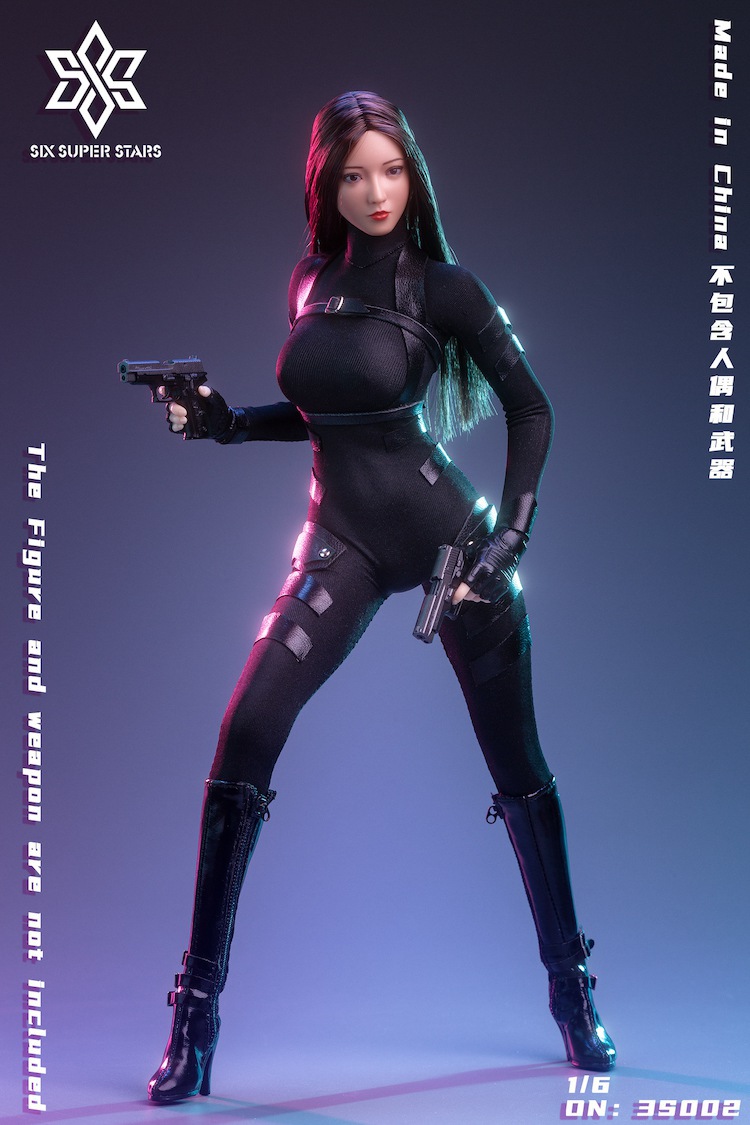 Hexagram - NEW PRODUCT: Six-pointed star: 1/6 female agent combat suit stealth suit  02011411