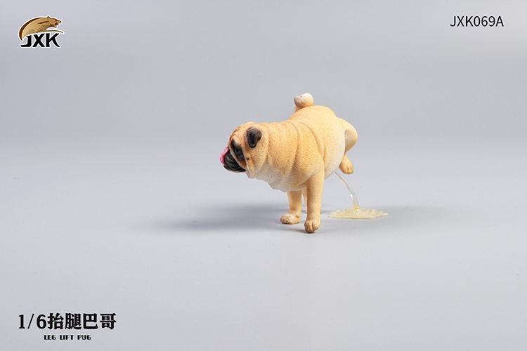 NEW PRODUCT: JXK Studio: JXK069 1/6 Leg Raising Pug Animal Dog Model GK Decoration 02293712