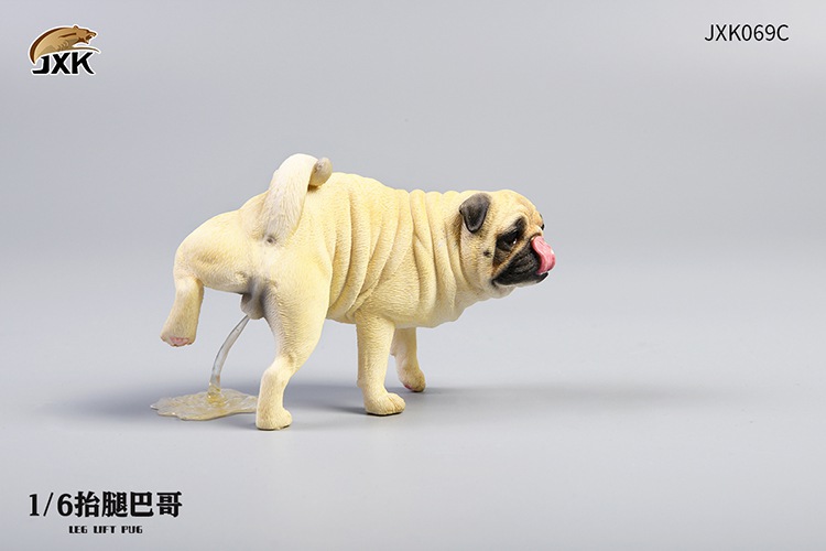 NEW PRODUCT: JXK Studio: JXK069 1/6 Leg Raising Pug Animal Dog Model GK Decoration 02293912