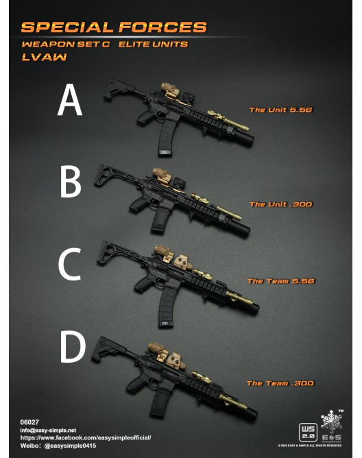 EliteUnits - NEW PRODUCT: Easy&Simple 06027 1/6 Scale Special Forces Weapon Set C Elite Units LVAW 06027-10