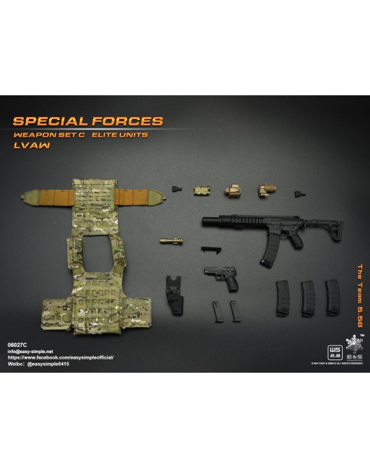 LVAW - NEW PRODUCT: Easy&Simple 06027 1/6 Scale Special Forces Weapon Set C Elite Units LVAW 06027-33