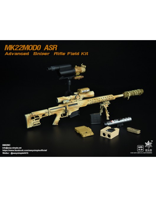 NEW PRODUCT: Easy & Simple: 06029 1/6 Scale MK22MOD0 ASR Advanced Sniper Rifle Field Kit (4 styles) 06029-26