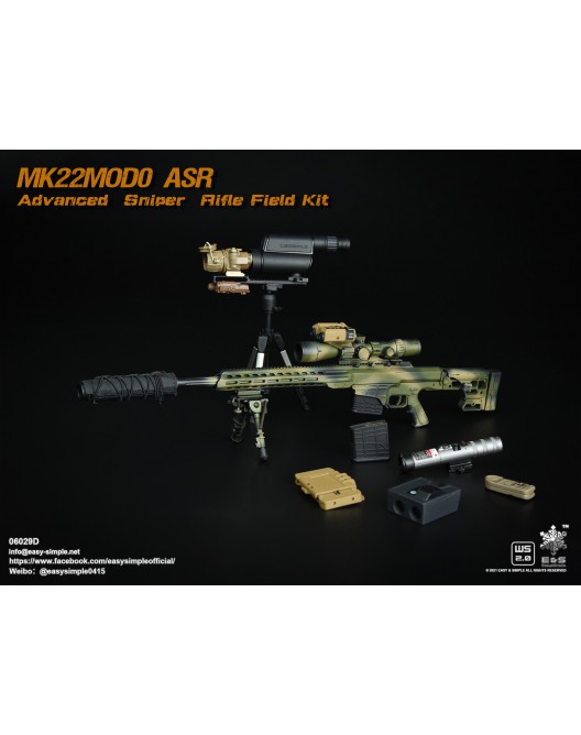 weapon - NEW PRODUCT: Easy & Simple: 06029 1/6 Scale MK22MOD0 ASR Advanced Sniper Rifle Field Kit (4 styles) 06029-30