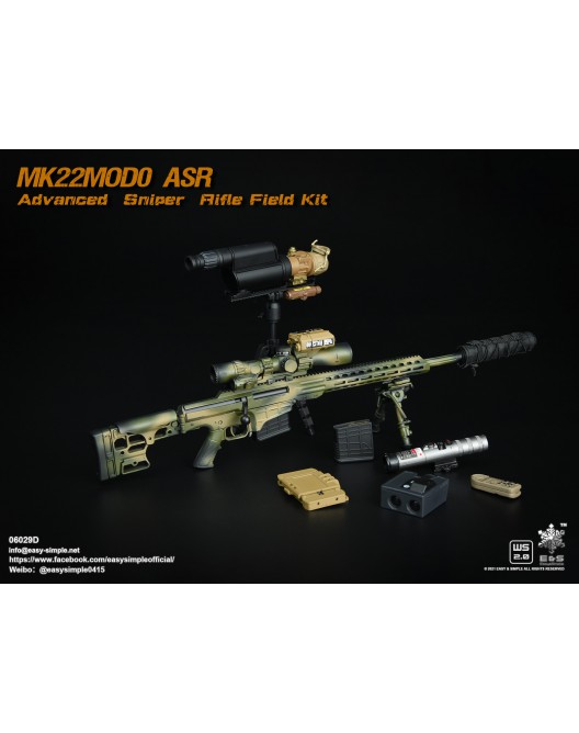 NEW PRODUCT: Easy & Simple: 06029 1/6 Scale MK22MOD0 ASR Advanced Sniper Rifle Field Kit (4 styles) 06029-31