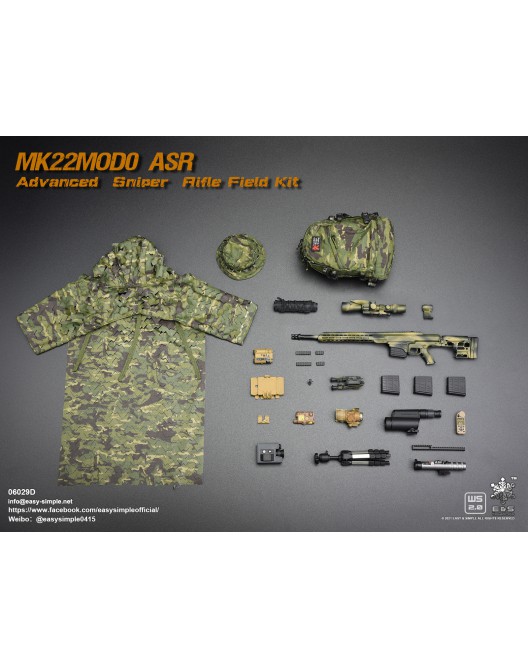 weapon - NEW PRODUCT: Easy & Simple: 06029 1/6 Scale MK22MOD0 ASR Advanced Sniper Rifle Field Kit (4 styles) 06029-34