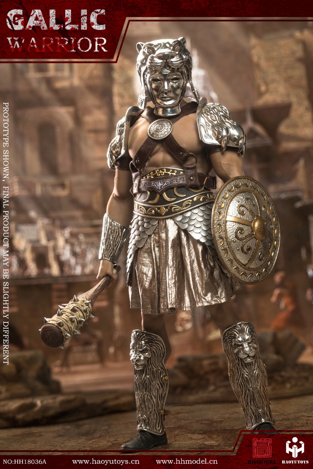 gladiator - NEW PRODUCT: HHMODEL & HAOYUTOYS : 1/6 Imperial Army Hunting Ground Fighter-Gaul Warrior Gold Armor/Silver Armor/Double Set 09052010