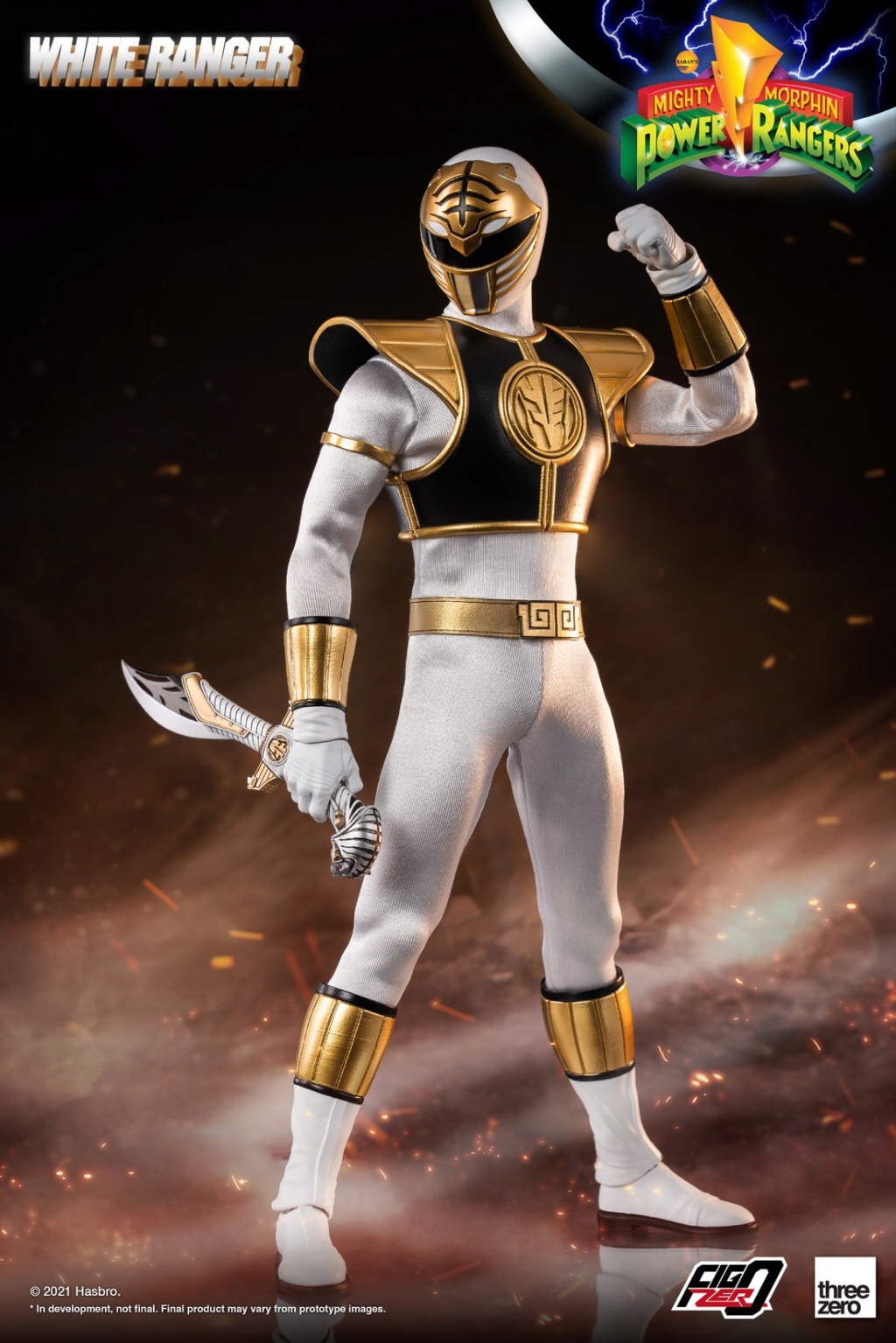 hasbro - NEW PRODUCT: Threezero & Hasbro: 1/6 US version of the new "Power Rangers"-White Warrior Action Figure 09342110