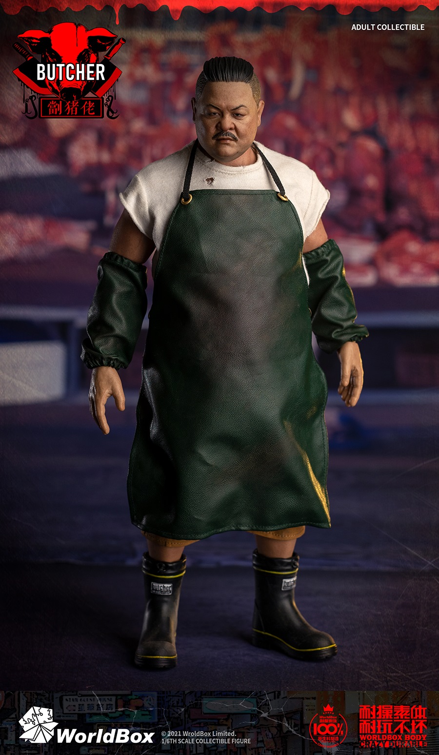 WorldBox - NEW PRODUCT: Worldbox: 1/6 Downtown Union Series-"Pig Chop" BUTCHER #AT033  10092611