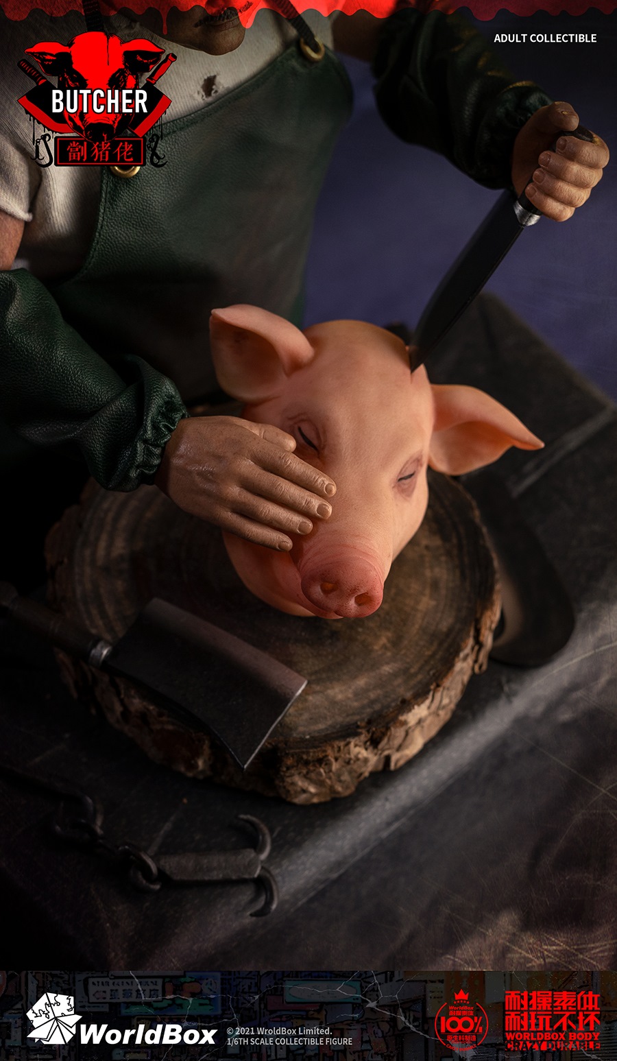 Worldbox - NEW PRODUCT: Worldbox: 1/6 Downtown Union Series-"Pig Chop" BUTCHER #AT033  10092810