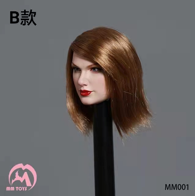 NEW PRODUCT: MM Toys: 1/6 American singer beauty head sculpture [three hairstyles A, B, C] 10331210