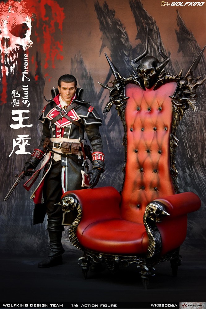 Diorama - NEW PRODUCT: WolfKing: 1/6 Skull Throne scene decoration-WK88006A 10390211