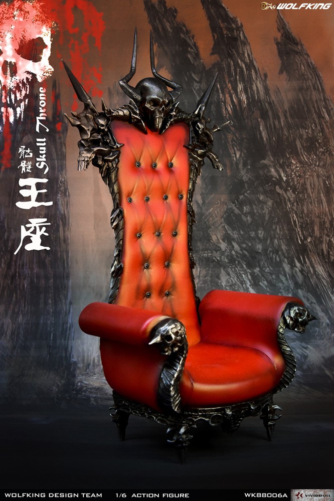 diorama - NEW PRODUCT: WolfKing: 1/6 Skull Throne scene decoration-WK88006A 10390312