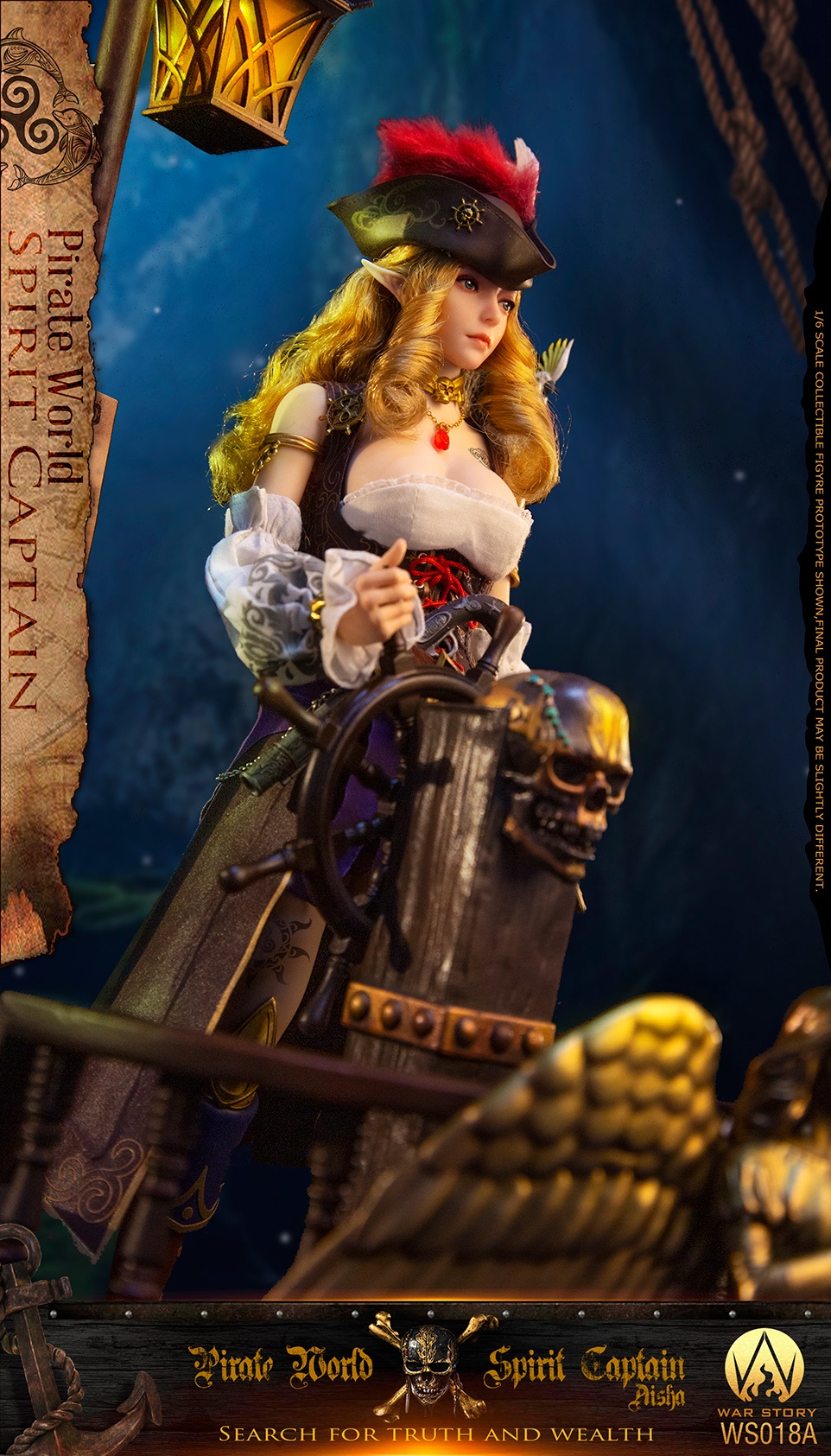 Female - NEW PRODUCT: War Story: 1/6 Pirate World: Spirit Captain Aisha / Elsa Action Figure/Pirate Ship Luminous Base (WS018A/B)  10452310