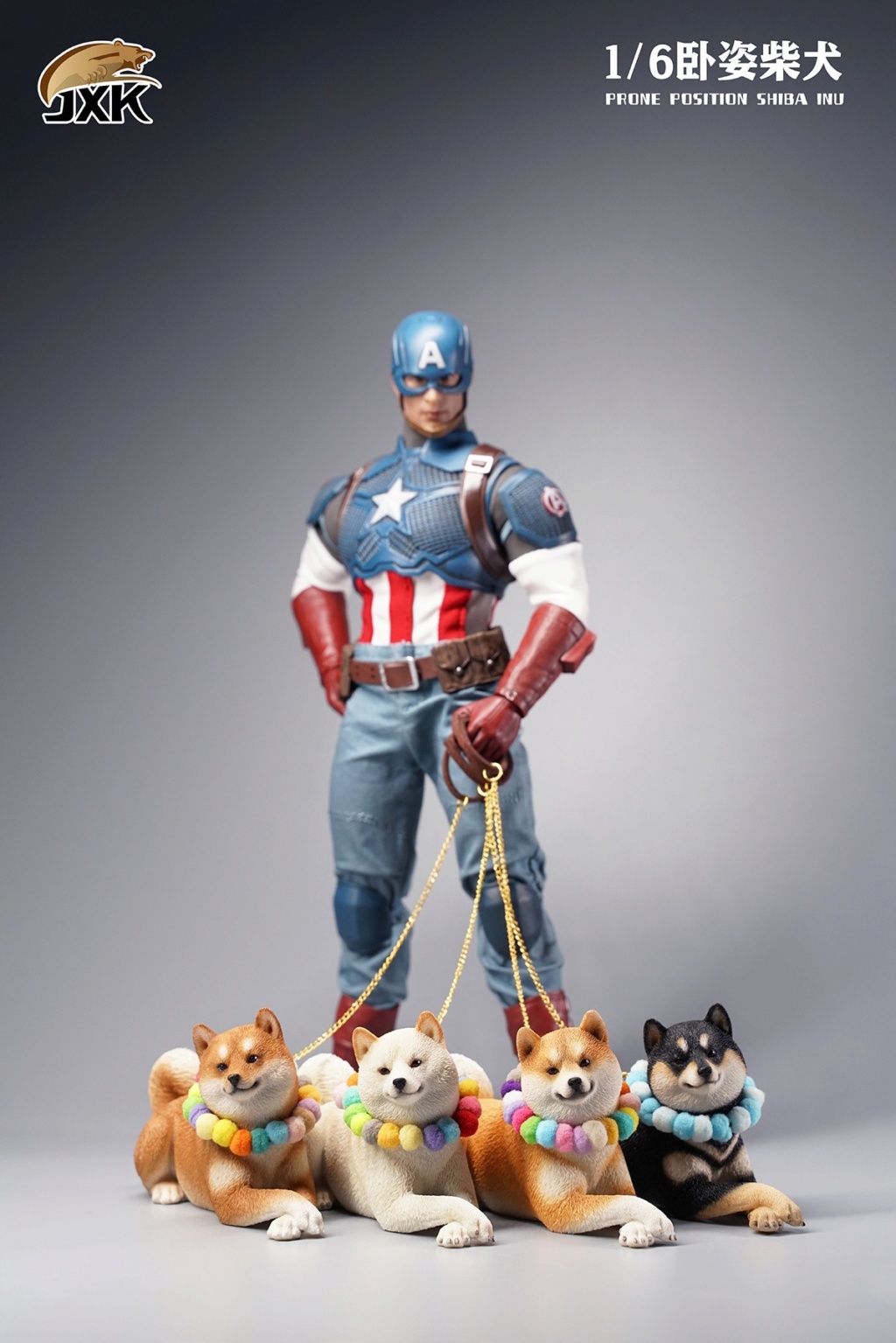 NEW PRODUCT: JXK Studio: 1/6 JXK066 Recumbent Shiba Inu and jxk067 Bull Terrier 10494911