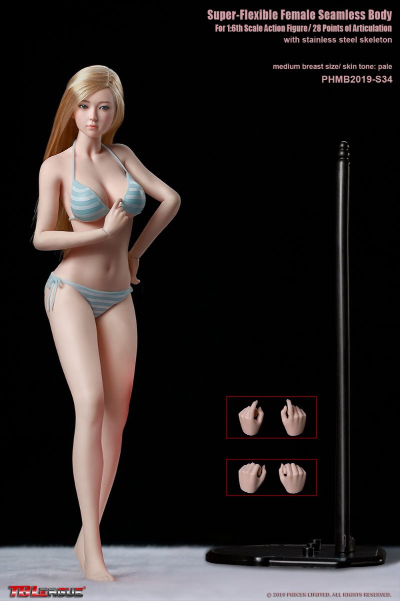 anime body - NEW PRODUCT: TBLeague: 1/6 Female Super-Flexible Seamless Body S34 & S35 (with head sculpt) & 34A & 34A (without head sculpt) 10a10