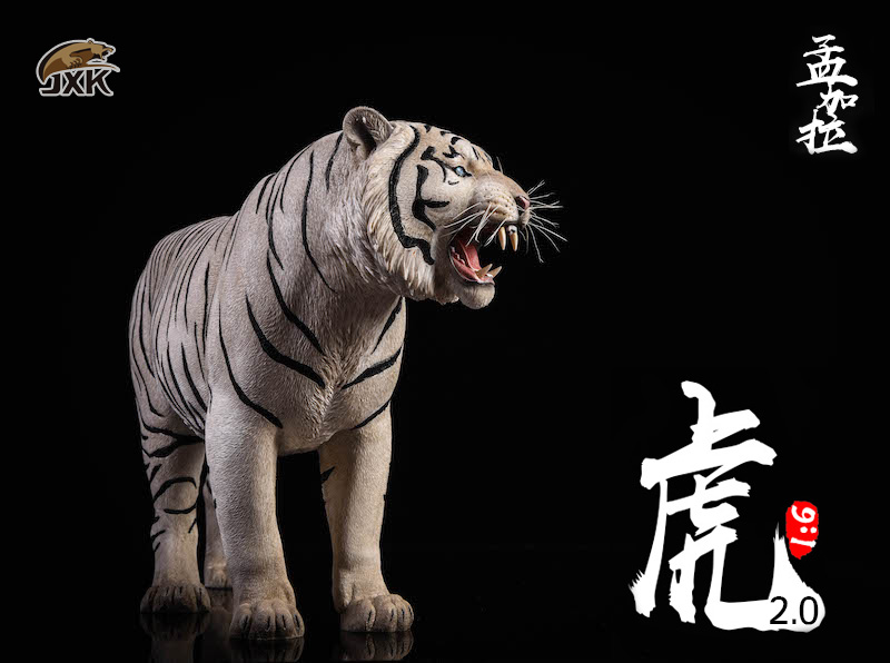 NEW PRODUCT: JXK: 1/6 Bengal Tiger Tiger - 2.0 Roaring & White Tiger Animal Model 11013010