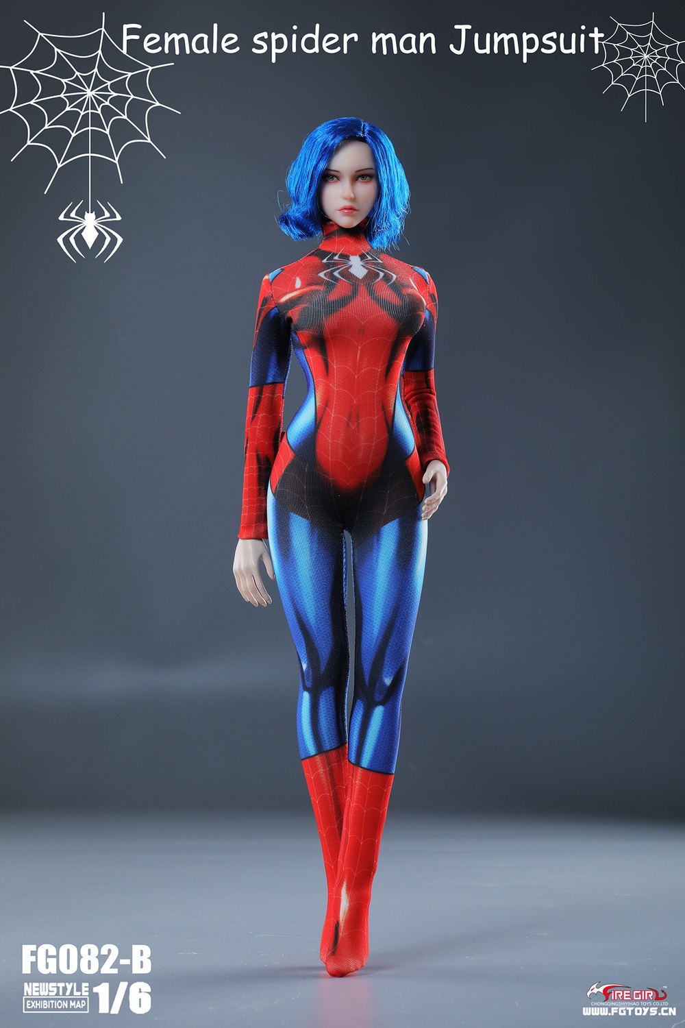 female - NEW PRODUCT: Fire Girl Toys: 1/6 Spider Women Elastic Tight Jumpsuit (Suitable for TBL Colloids) 11075910