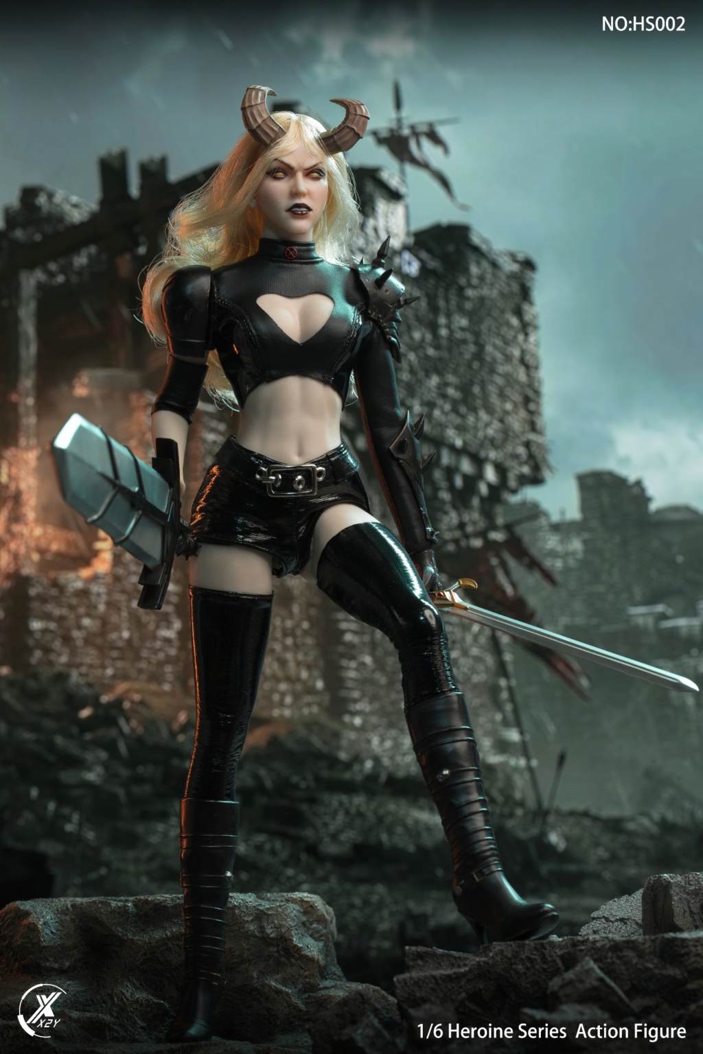 NEW PRODUCT: X2Y TOYS: 1/6 Heroine Series - Mysterious Female Warrior from Hell Double-Headed Female Doll # HS002 11200912