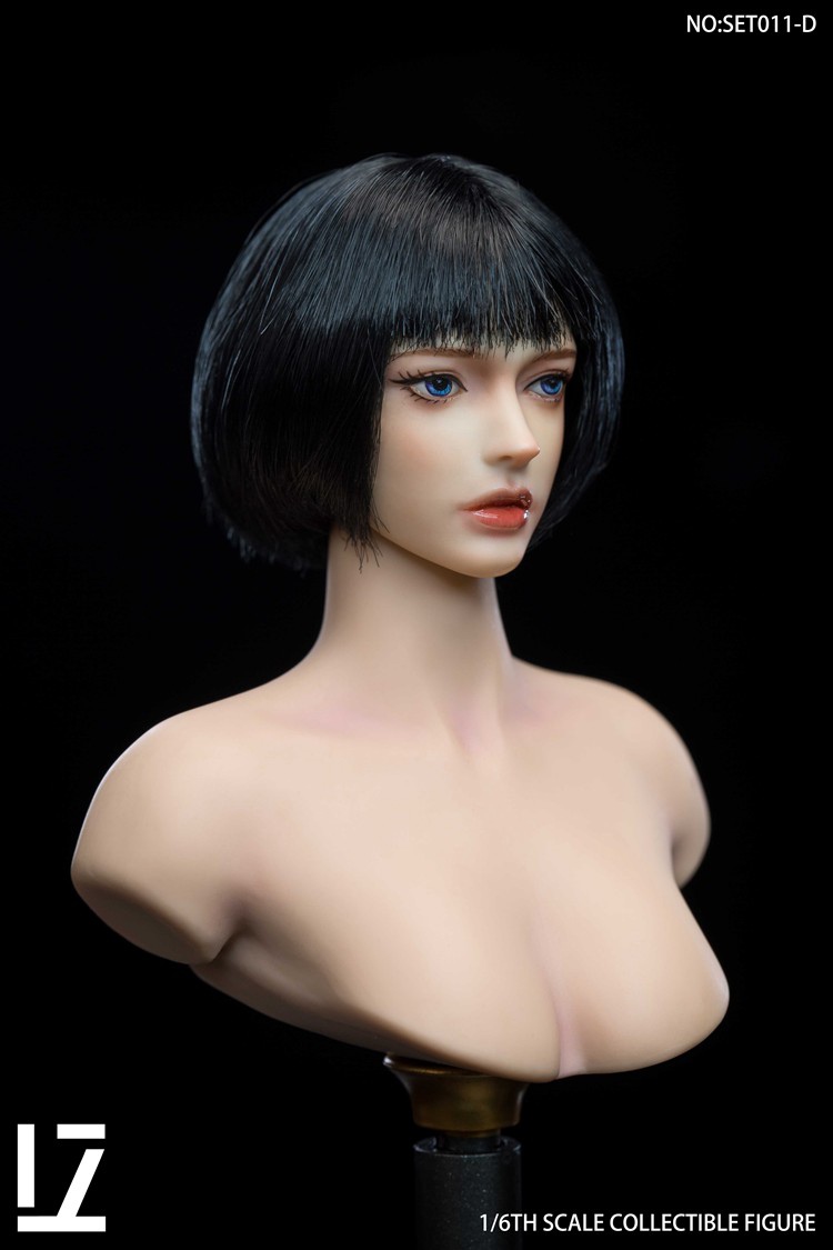 Accessory - NEW PRODUCT: LZ TOYS: 1/6 Hair Transplant Female Head Sculpture SET011 Sunny A/B/C/D Four Hair Colors 11202810