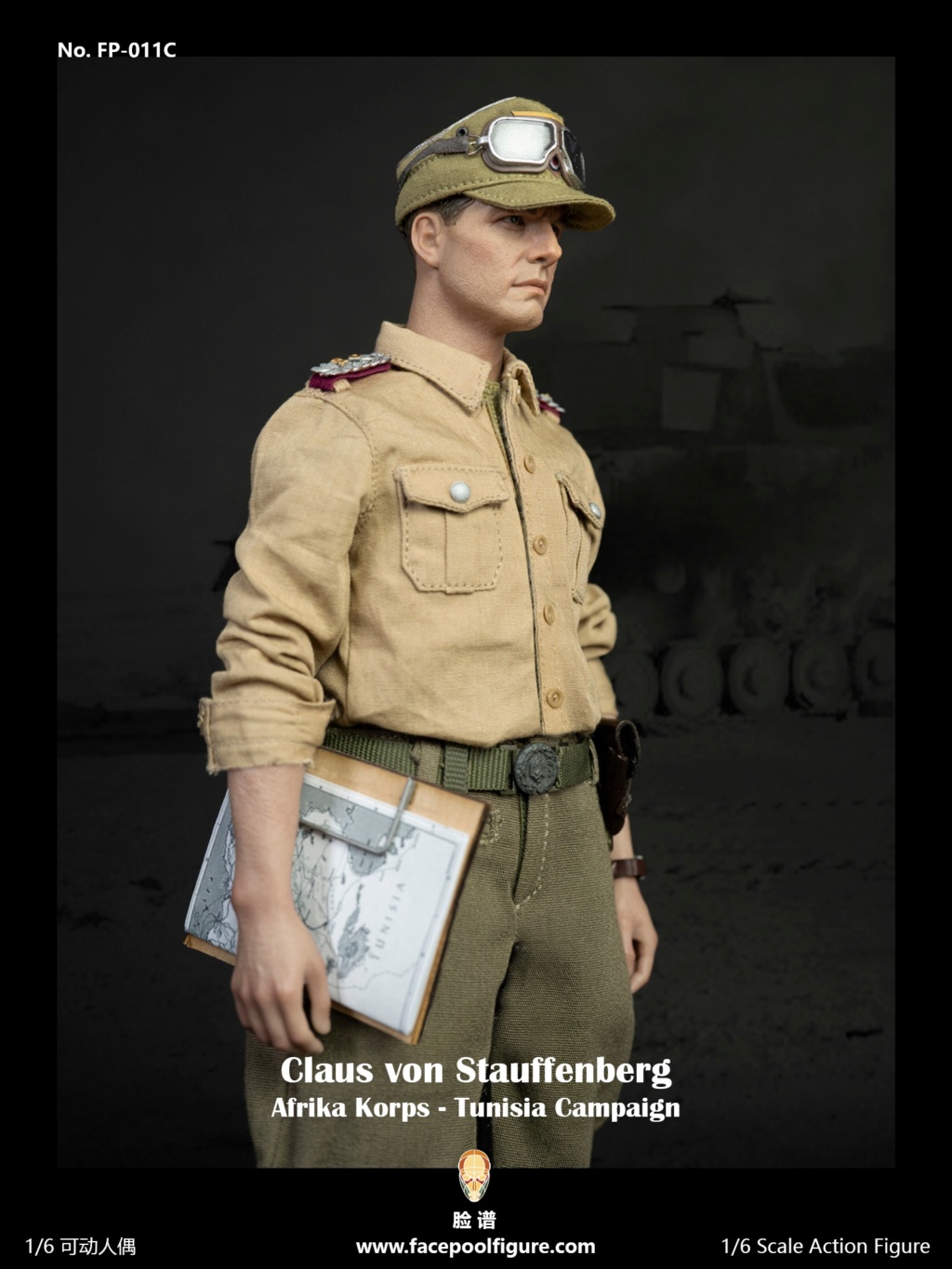 AfrikaKorps - NEW PRODUCT: Facepool: FP011C 1/6 Scale Stauffenberg Afrika Korps - Tunisia Campaign 11331613