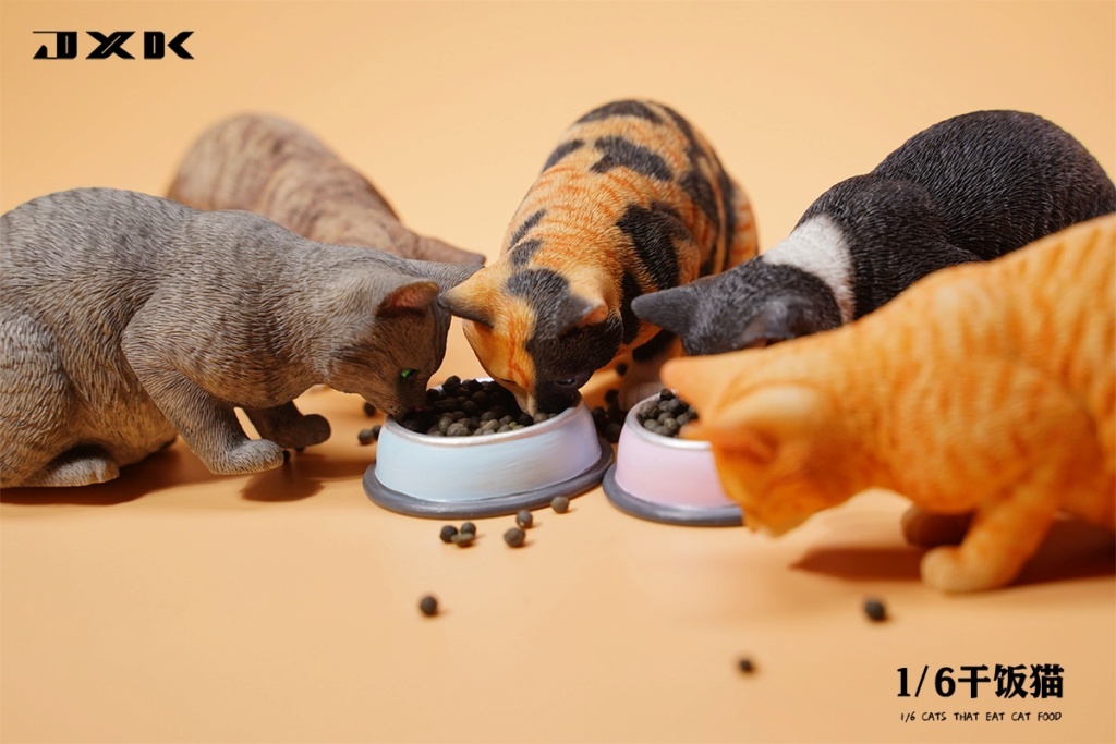 feline - NEW PRODUCT: JXK Studio: 1/6 scale Cat eating food JXK132  11453110