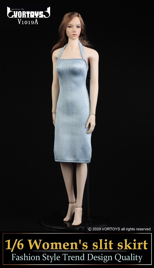 Clothes - NEW PRODUCT: VORTOYS: 1/6 Women's One Piece Slit Skirt (V1019) & Women's High Slit Long Wrap Skirt Set (V1020) 11523010
