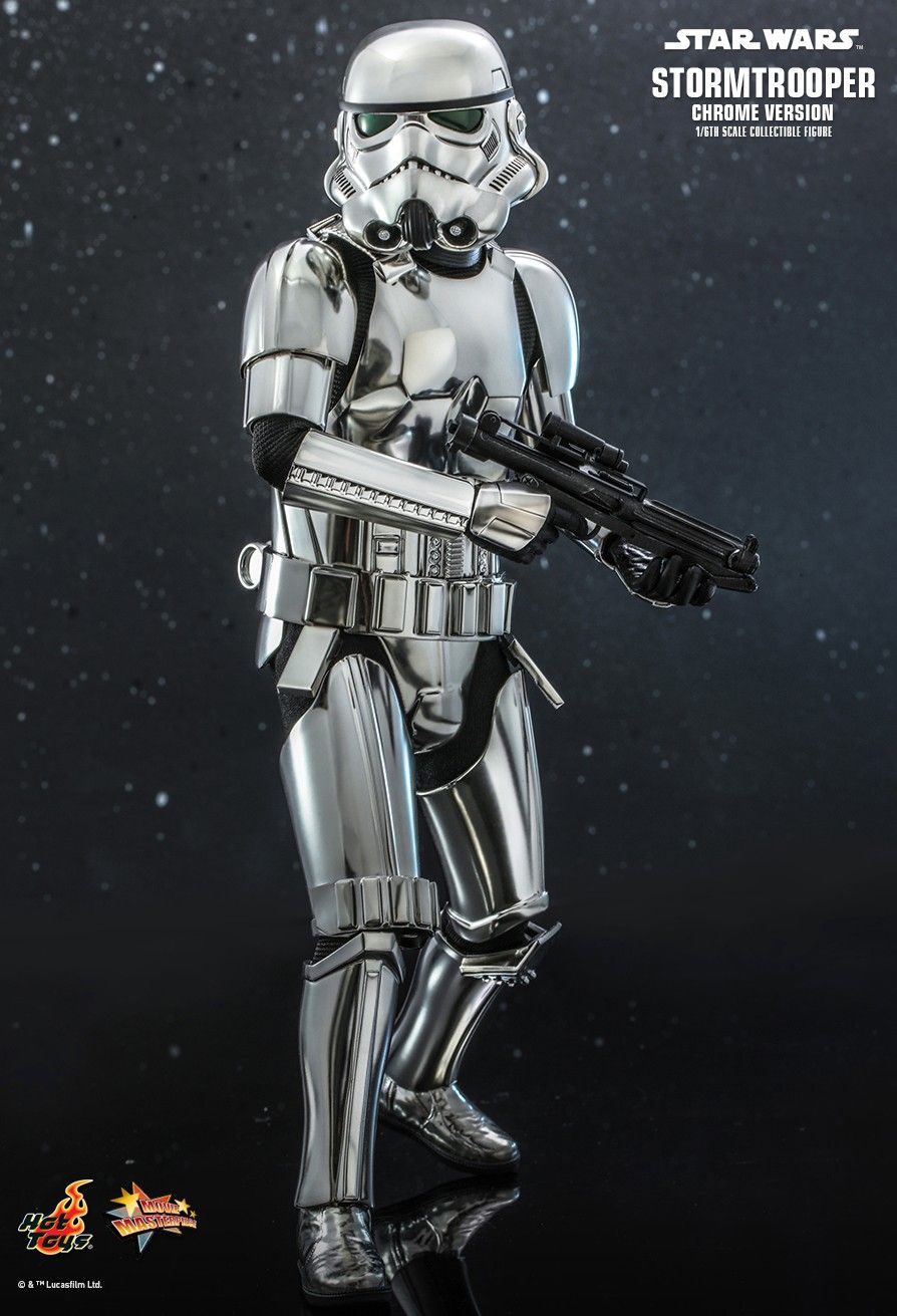 NEW PRODUCT: HOT TOYS: STAR WARS STORMTROOPER (CHROME VERSION) COLLECTIBLE FIGURE HOT TOYS EXCLUSIVE 1/6TH SCALE COLLECTIBLE FIGURE 11817