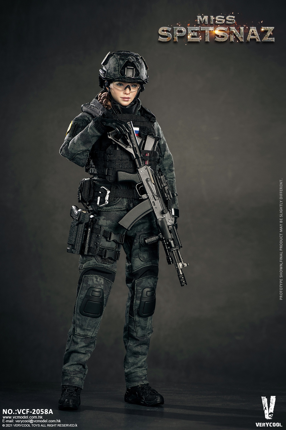 MissSpetsnaz2 - NEW PRODUCT: VERYCOOL: 1/6 MCB Camouflage - Russian Special Warfare Women's #VCF-2058A Black Vest/VCF-2058B Green Vest 12005911