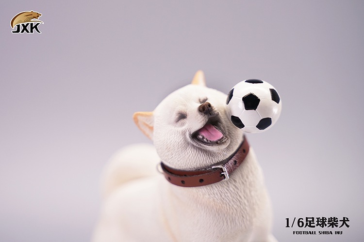 ShibaInu - NEW PRODUCT: JXK Studio: 1/6 Frisbee Shiba Inu and Football (soccer) Shiba Inu Animal Model 12030111