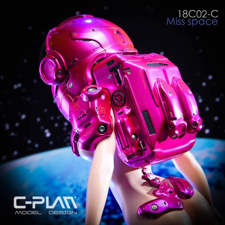 NEW PRODUCT: C-PLAN New 1/6 Space Girl MISS space Can replace head carving static statue GK 12143611