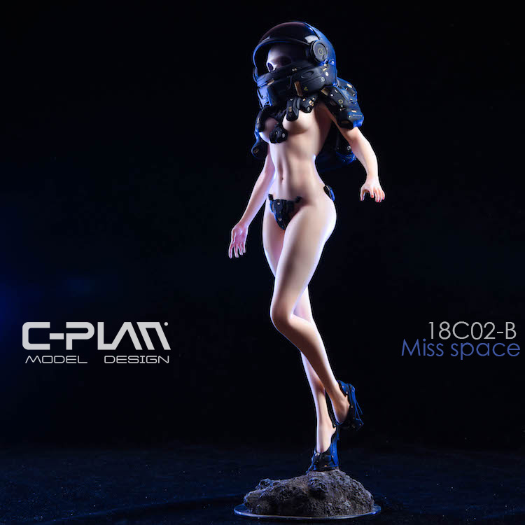NEW PRODUCT: C-PLAN New 1/6 Space Girl MISS space Can replace head carving static statue GK 12144610