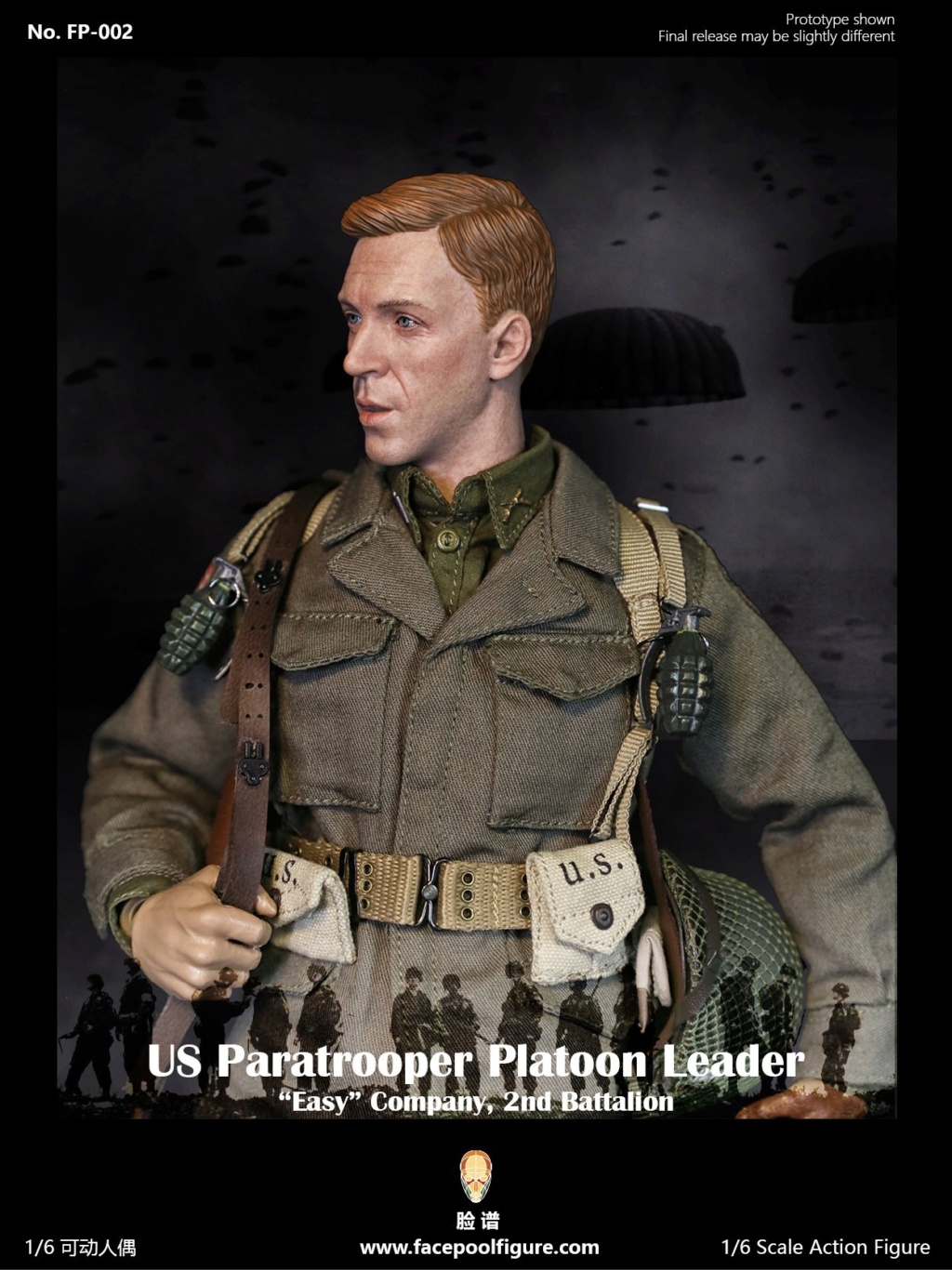 Facepoolfigure - NEW PRODUCT: FACEPOOLFIGURE: 1/6 WWII US Airborne Division E Company Captain FP002# 12171110