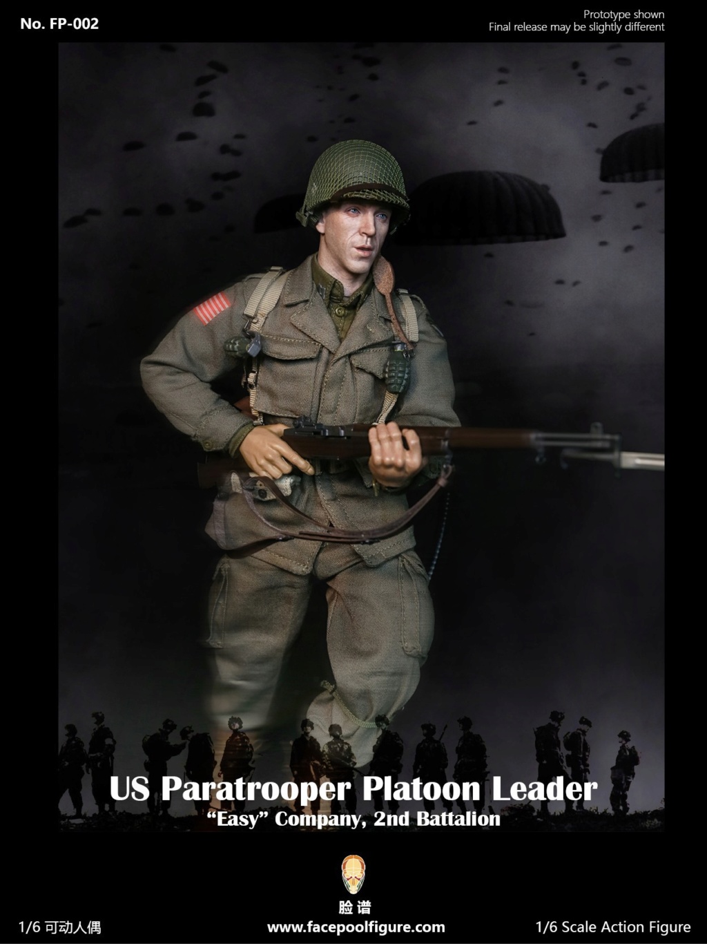 Facepoolfigure - NEW PRODUCT: FACEPOOLFIGURE: 1/6 WWII US Airborne Division E Company Captain FP002# 12173211