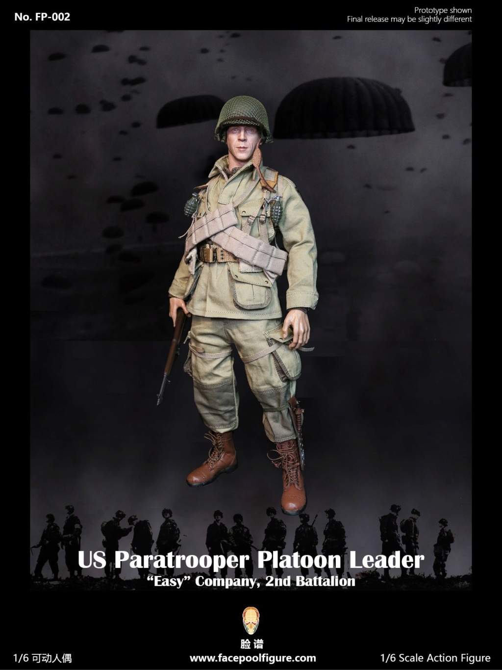 NEW PRODUCT: FACEPOOLFIGURE: 1/6 WWII US Airborne Division E Company Captain FP002# 12183211