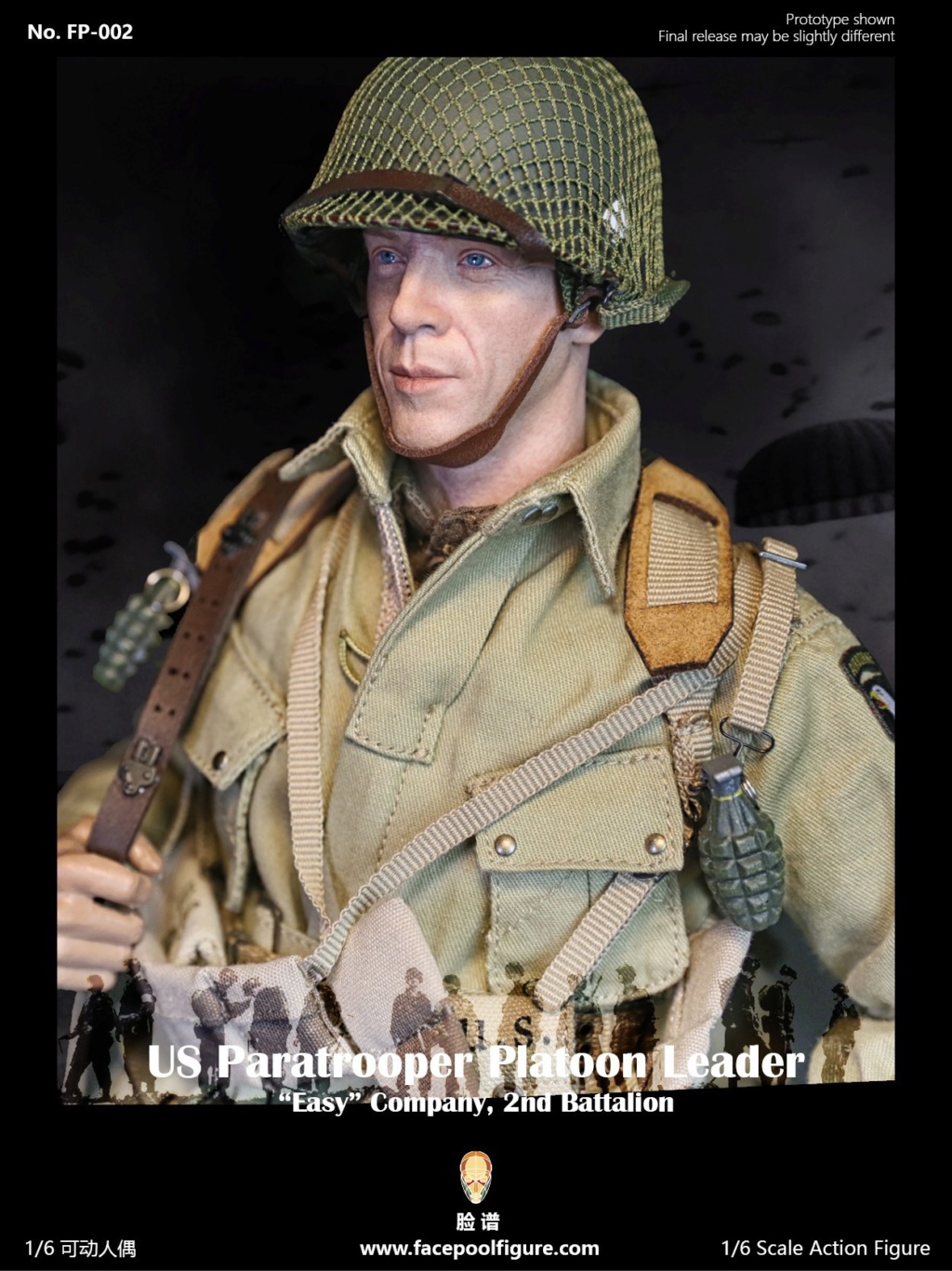 Facepoolfigure - NEW PRODUCT: FACEPOOLFIGURE: 1/6 WWII US Airborne Division E Company Captain FP002# 12184712