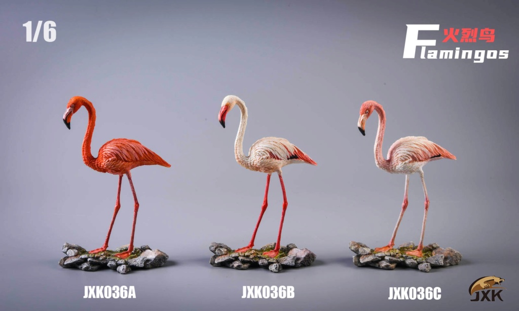 NEW PRODUCT: JXK: 1/6 Bird Series～Flamingo JXK036 Static Animal Decoration Model 12185112
