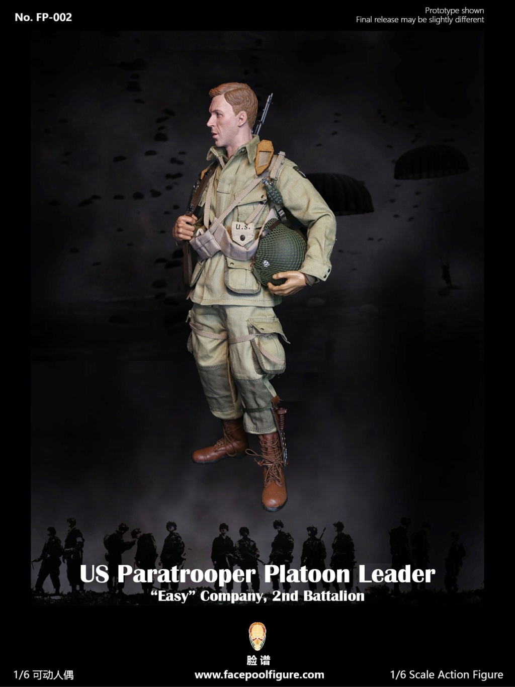 Male - NEW PRODUCT: FACEPOOLFIGURE: 1/6 WWII US Airborne Division E Company Captain FP002# 12191410