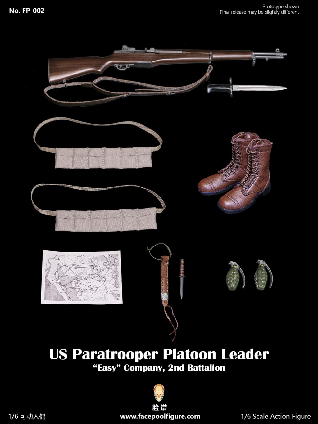 military - NEW PRODUCT: FACEPOOLFIGURE: 1/6 WWII US Airborne Division E Company Captain FP002# 12201920