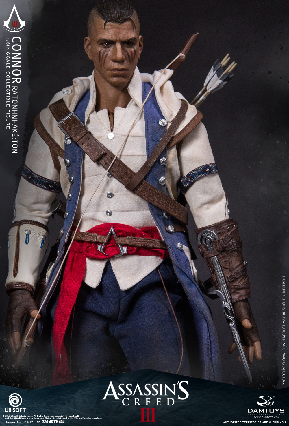 NEW PRODUCT: DAMTOYS: 1/6 Ubisoft classic game "Assassin's Creed III" - Connor movable doll DMS010 12213910