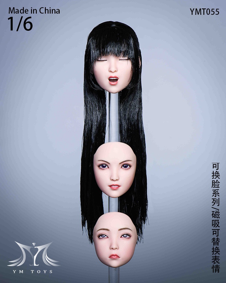 Female - NEW PRODUCT: 1/6 YMTOYS: YMT055 "Gege" & YMT056 "Chain" Replaceable Face Female Head Sculpt H#Suntan 12255410